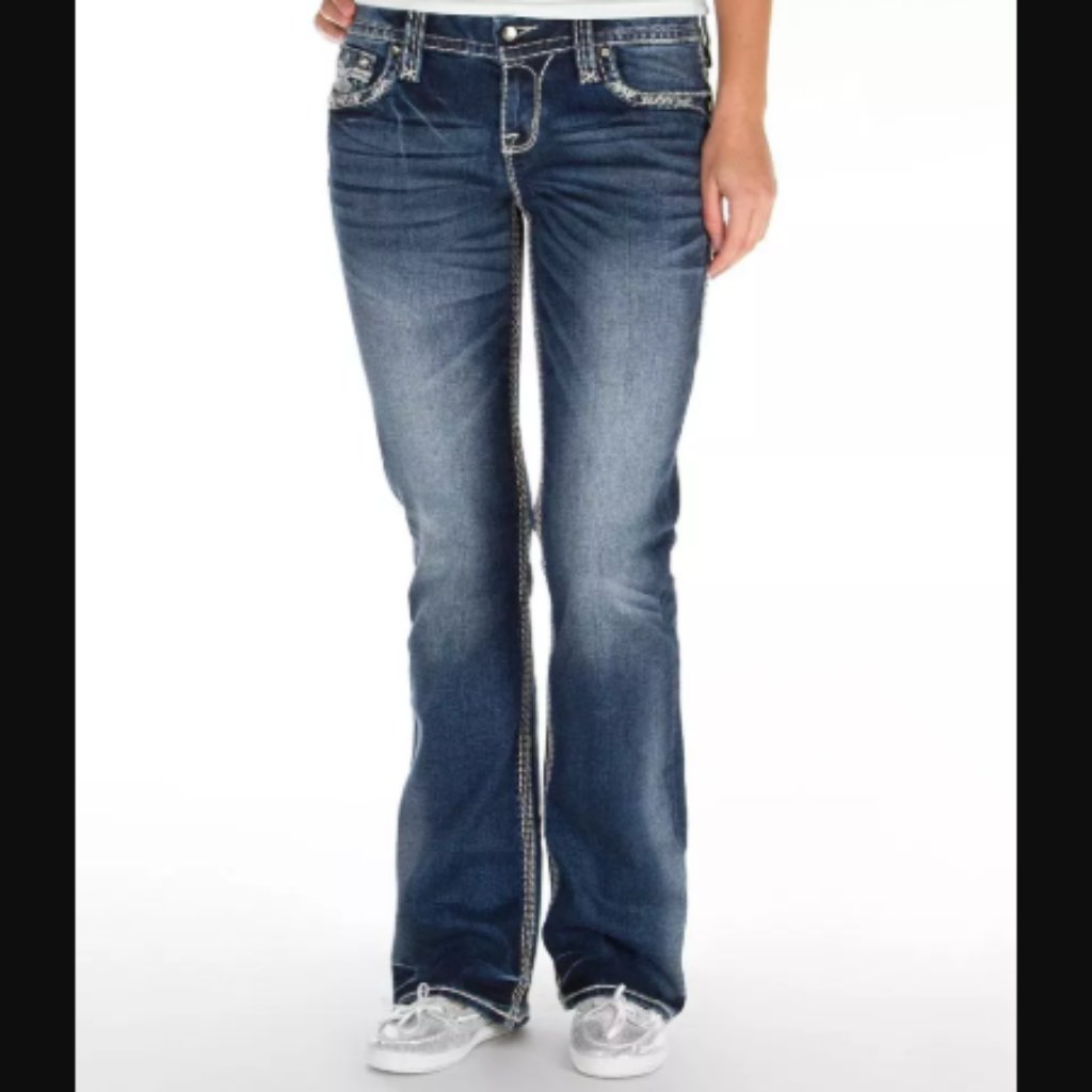 Rock Revival - Womens Jillian Easy Boot Cut Jeans, Size 29 Us Womens, Color Blue